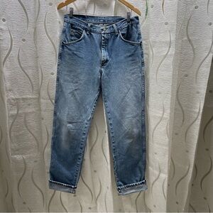 Wrangler Authentic Jeans Mens 32 Blue Good Straight Leg Medium Wash Denim